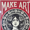 Shepard Fairley (Obey) "Mark Art Not War" Signed Lithograph Framed