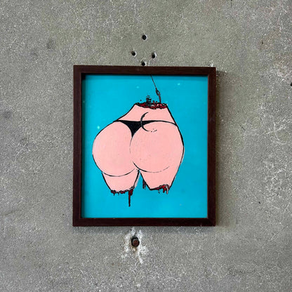 Original Painting Framed (Booty on Hook)