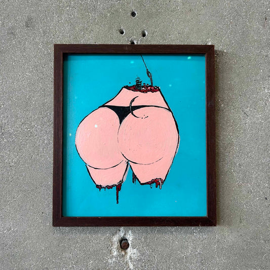 Original Painting Framed (Booty on Hook)