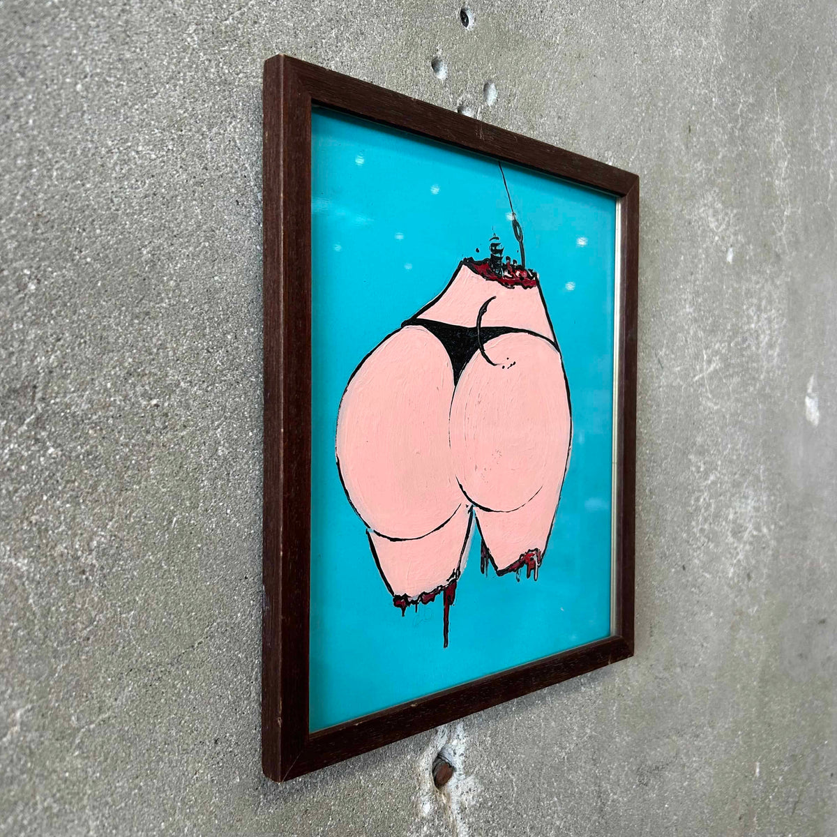 Original Painting Framed (Booty on Hook)