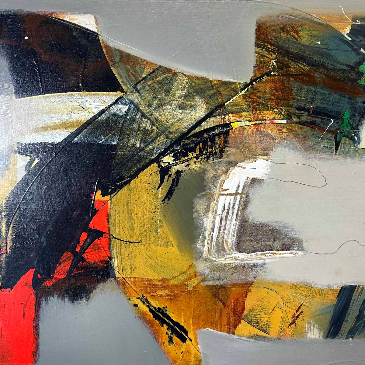 1970's Abstract Painting on Canvas