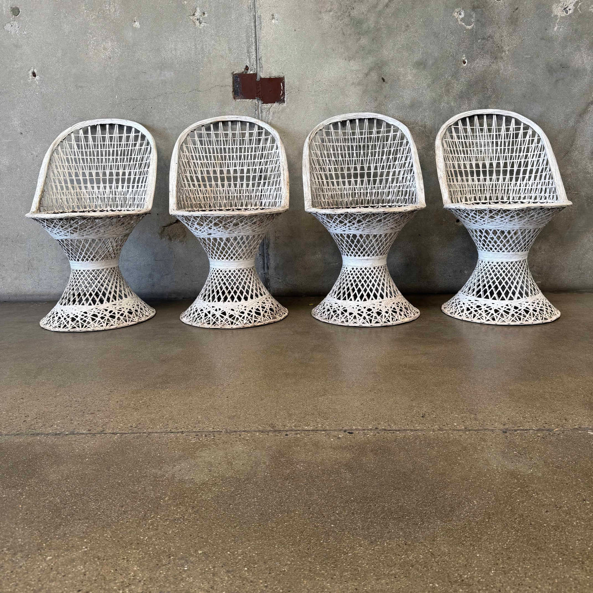 Set of 4 Spun Fiberglass Dining Chairs by Russell Woodard