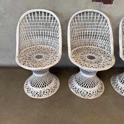 Set of 4 Spun Fiberglass Dining Chairs by Russell Woodard