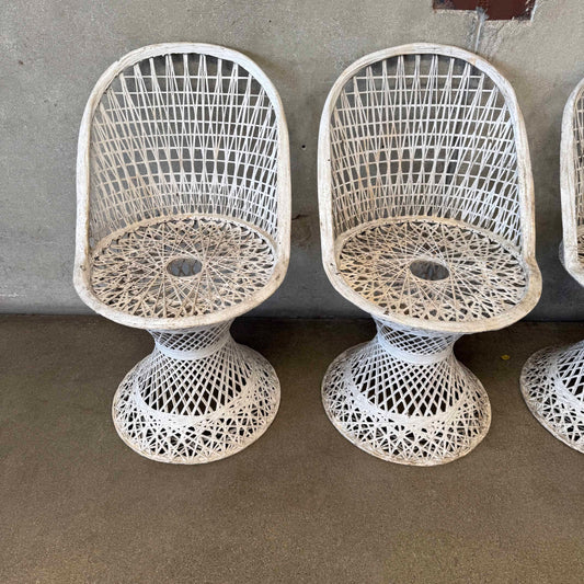 Set of 4 Spun Fiberglass Dining Chairs by Russell Woodard