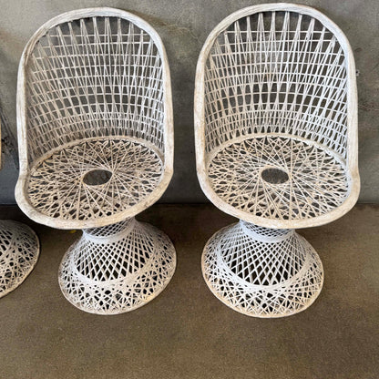 Set of 4 Spun Fiberglass Dining Chairs by Russell Woodard