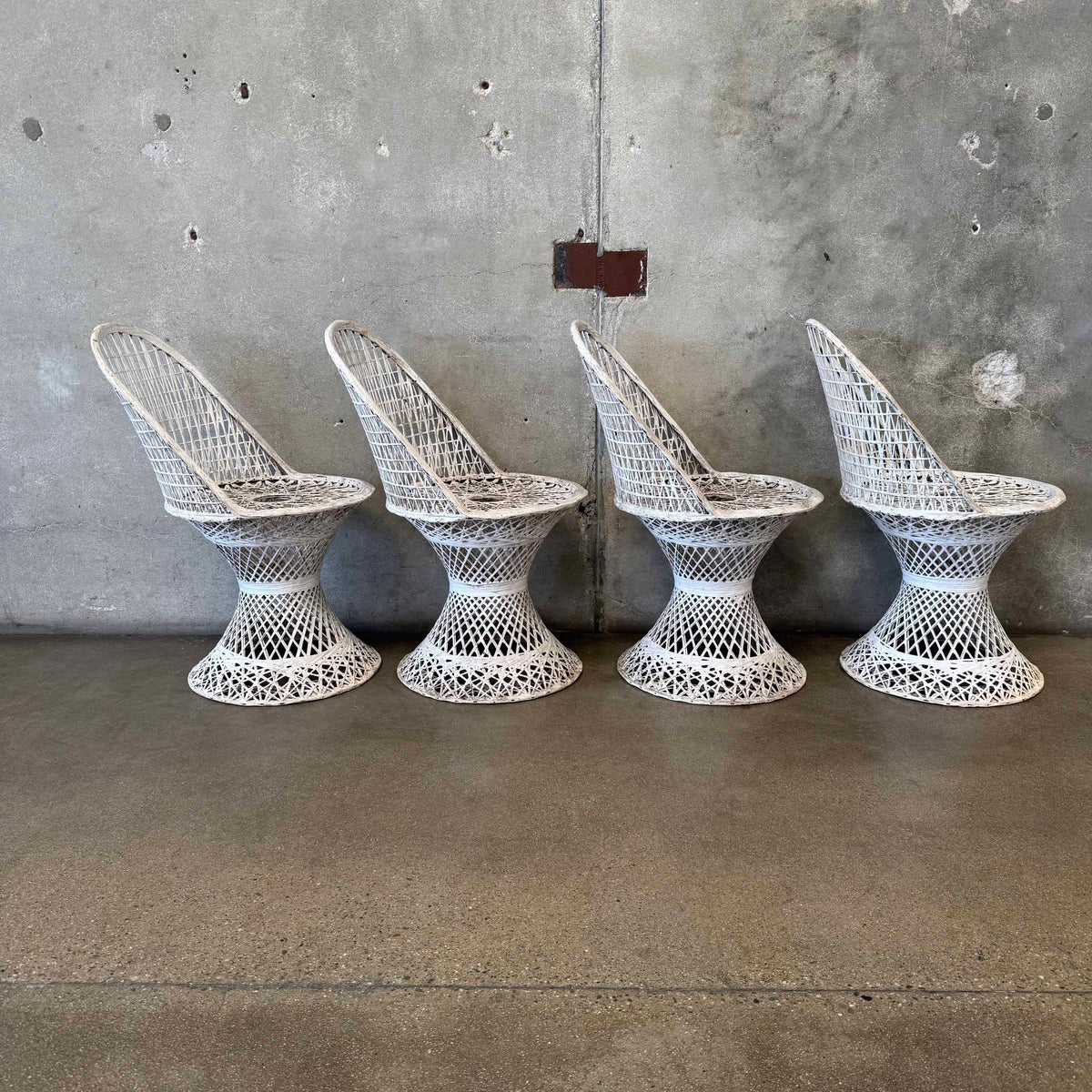 Set of 4 Spun Fiberglass Dining Chairs by Russell Woodard