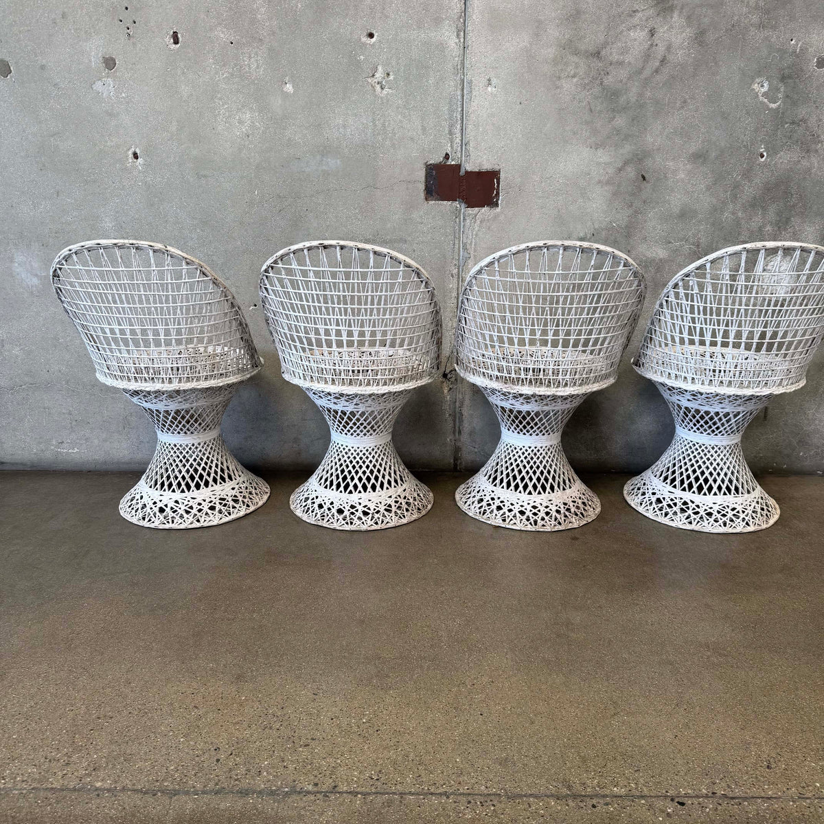 Set of 4 Spun Fiberglass Dining Chairs by Russell Woodard