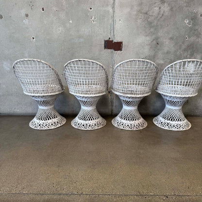 Set of 4 Spun Fiberglass Dining Chairs by Russell Woodard