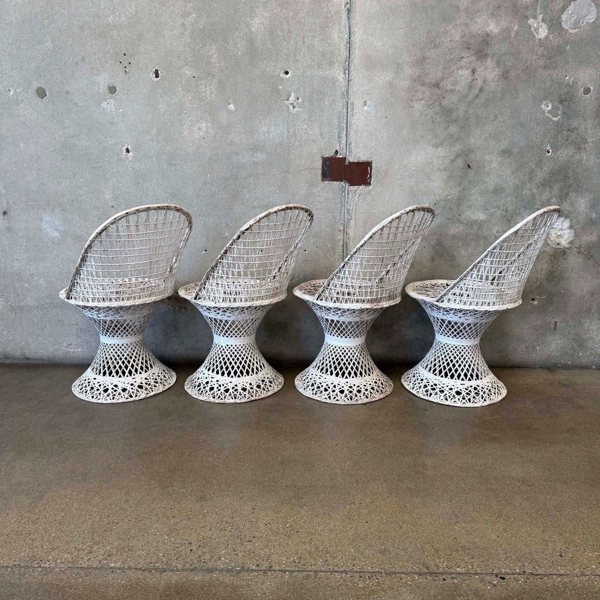 Set of 4 Spun Fiberglass Dining Chairs by Russell Woodard