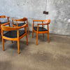 Set of Eight Wegner Style Armchairs