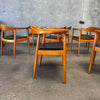Set of Eight Wegner Style Armchairs
