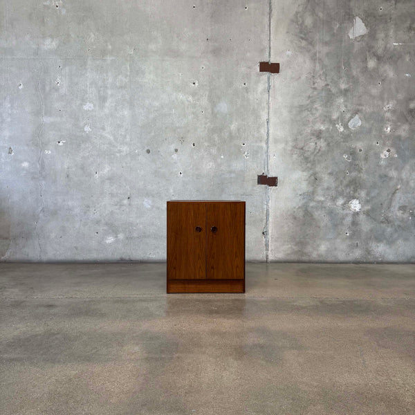 Mid Century Modern Two Door Shelf Cabinet By Van Pelt - Belgium 1970's