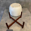 Case Study Ceramics White Planter w/ Wood Stand #1