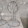 Pair of Vintage Wire Bust Sculptures of Man & Woman In the Style of Calder