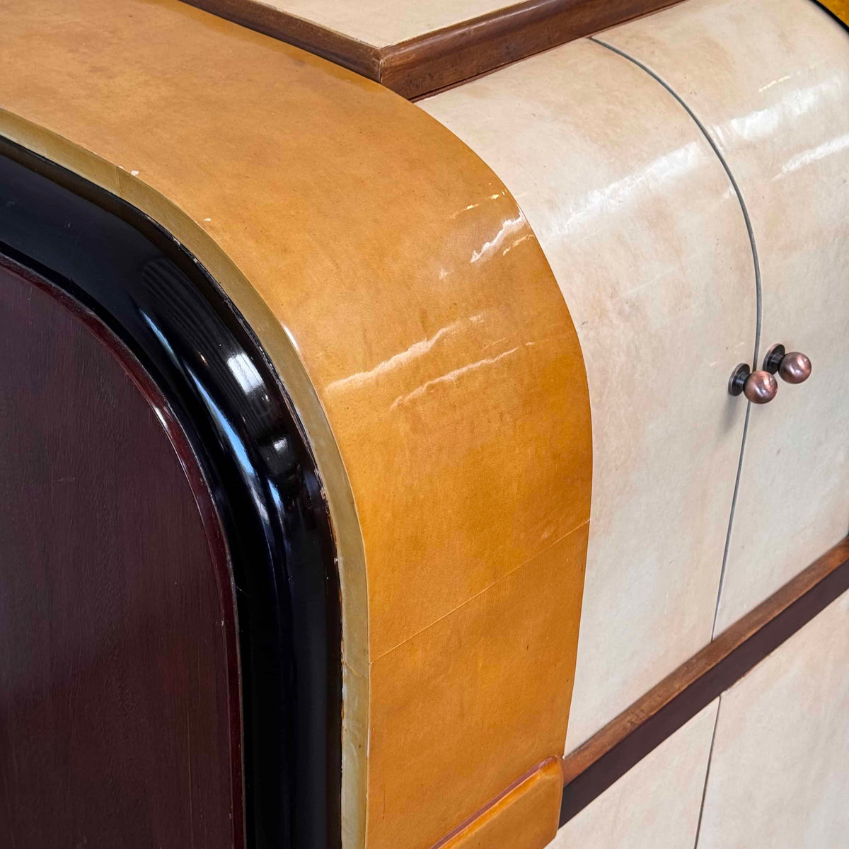 Art Deco Dry Bar With Three Storage Compartments