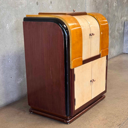 Art Deco Dry Bar With Three Storage Compartments