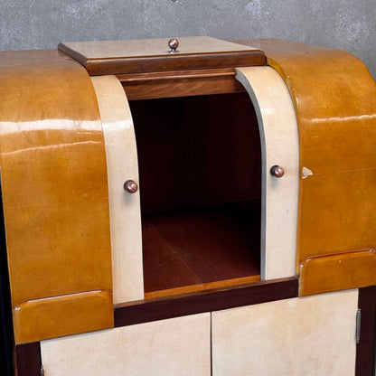 Art Deco Dry Bar With Three Storage Compartments