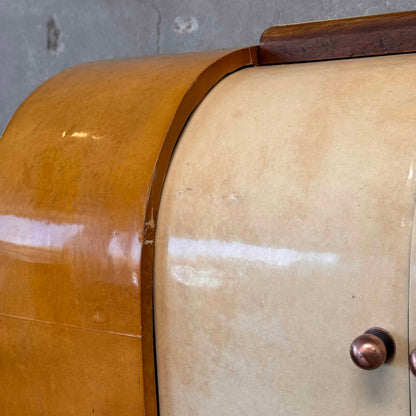 Art Deco Dry Bar With Three Storage Compartments