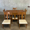 Mid Century Modern Drop Leaf Table & Six Chairs - All Original