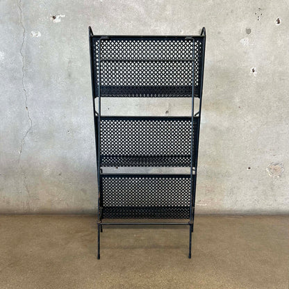 1950s Iron Magazine Rack - Folding Back Leg