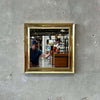 Vintage Gold Brass Mirror
