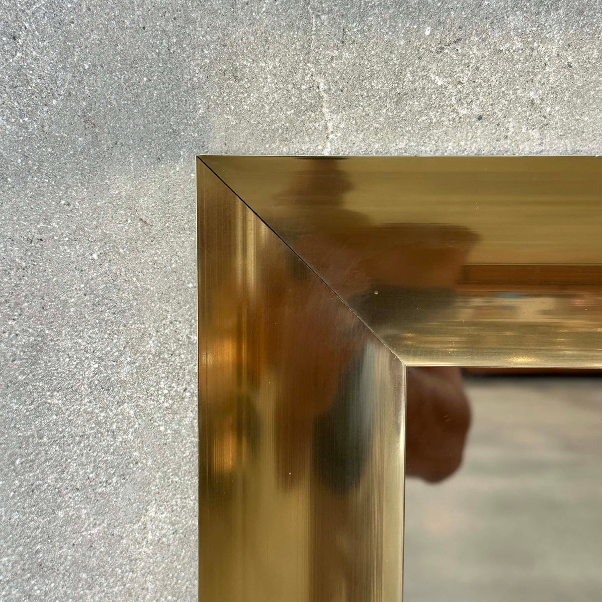 Vintage Gold Brass Mirror