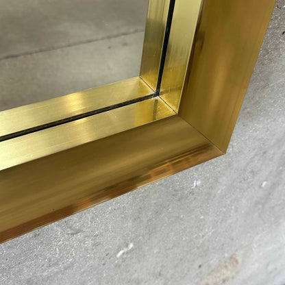 Vintage Gold Brass Mirror