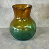 Hand Made Glass Pitcher Green to Amber Fade