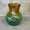 Hand Made Glass Pitcher Green to Amber Fade