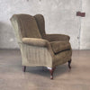 Vintage Emerald Wingback Chair