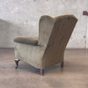 Vintage Emerald Wingback Chair