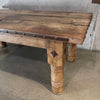 Antique Mexican Hacienda Solid Walnut Wood Dining Table