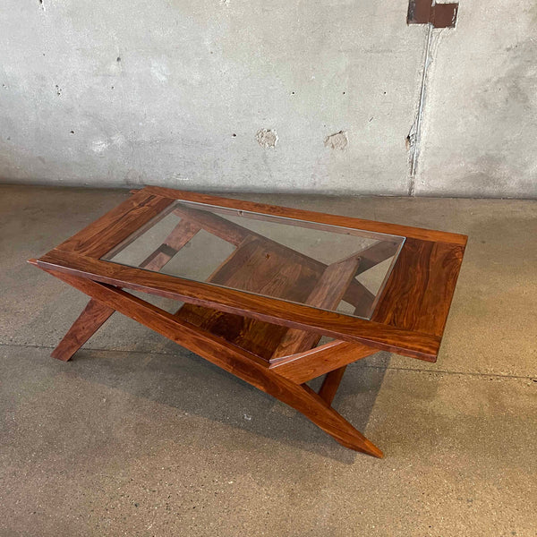 Modern Wood & Glass Coffee Table