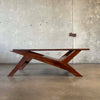 Modern Wood & Glass Coffee Table