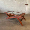 Modern Wood & Glass Coffee Table