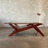 Modern Wood & Glass Coffee Table