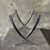 Mid Century Modern Chrome Magazine Rack