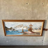 1970's Oil On board Lake Scenery Painting