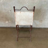 Set of Six Vintage Mexican Leather & Cast Iron Dining Chairs