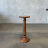 Antique Oak Pedestal Plant Stand