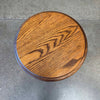 Antique Oak Pedestal Plant Stand