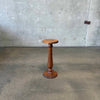 Antique Oak Pedestal Plant Stand