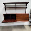 Cado Wall Unit Rosewood Desk & Bookcase With Key