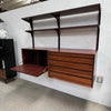 Cado Wall Unit Rosewood Desk & Bookcase With Key