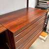 Cado Wall Unit Rosewood Desk & Bookcase With Key