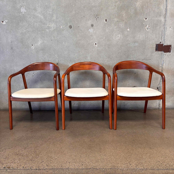Set of Three Horse Shoe Mid Century Modern Style Chairs