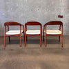 Set of Three Horse Shoe Mid Century Modern Style Chairs