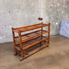 Three Tier Antique Shoe Rack on Wheels - Rolls Beautifully