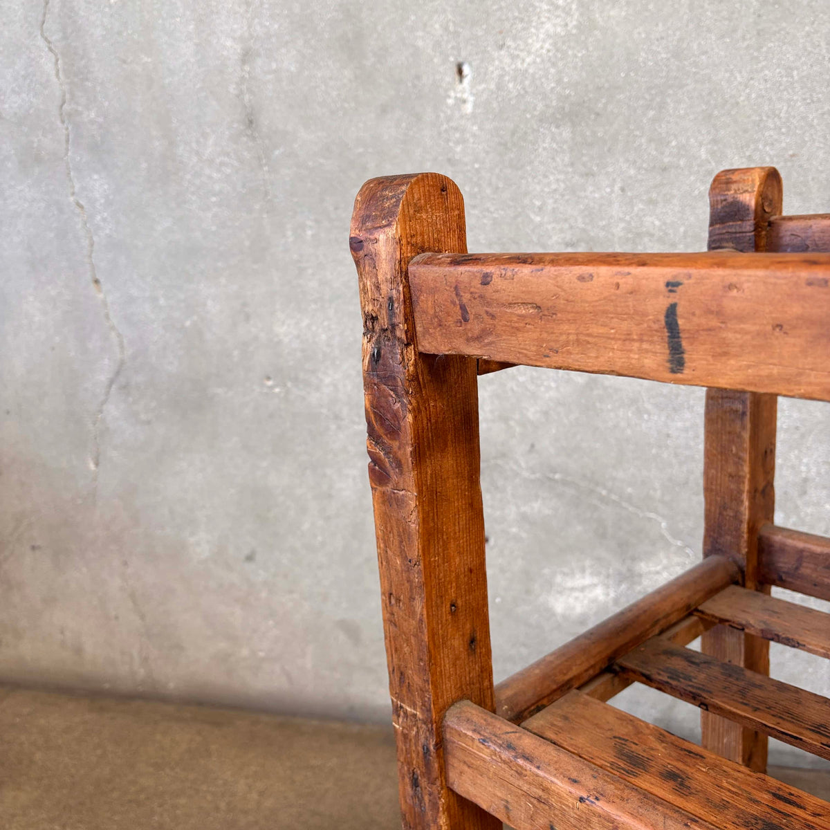 Three Tier Antique Shoe Rack on Wheels - Rolls Beautifully