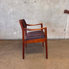 Gunlocke Modern Walnut Armchair After Jens Risom #1